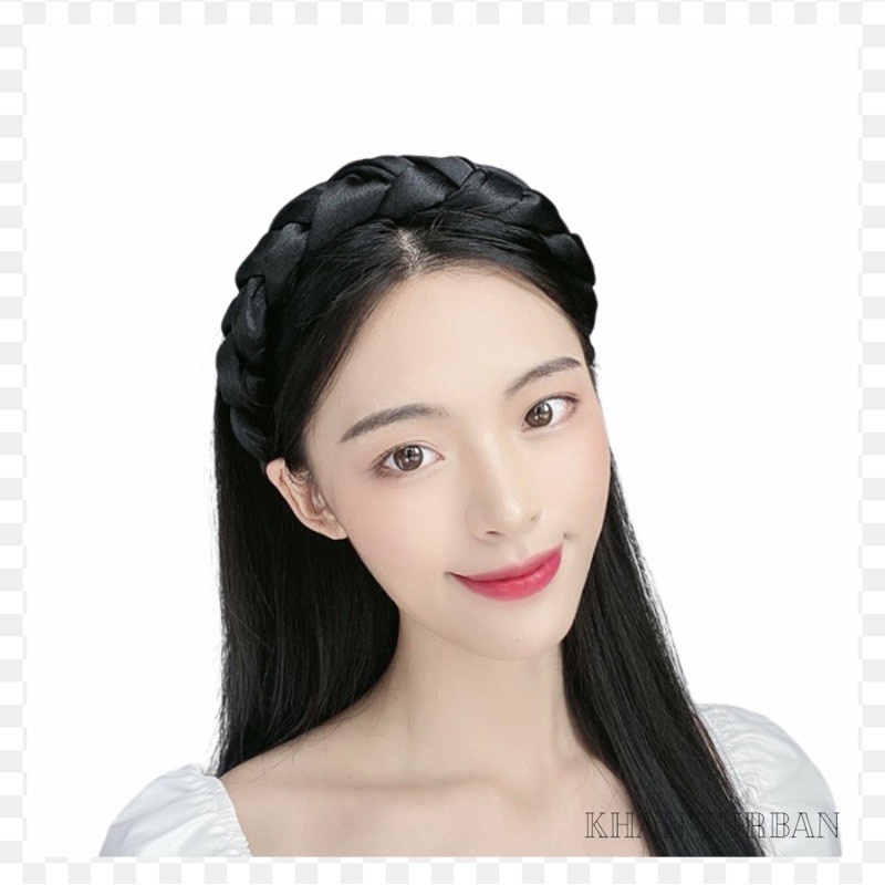 ♗✲Cài tóc con rết xinh Băng đô tết bím vải satin phong cách hàn quốc - Khăn turban
