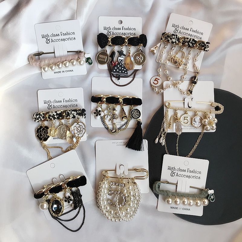 Ghim Cài Áo Kim Loại Hình Chú Ong Đính Ngọc Trai Thời Trang