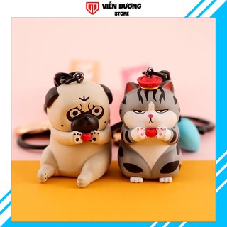 Móc Khóa Chó Mèo Ú Hoàng Thượng Dễ Thương Cực Chất
