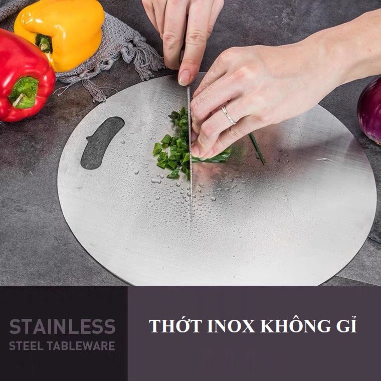 THỚT INOX 304 Kháng khuẩn cao cấp 2 mặt , rã đông nhanh,  nhập khẩu, chống ẩm mốc, chống rỉ sét - Dày 0.3 cm !