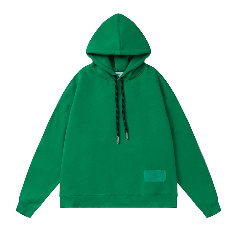 Ami Áo sweater Lông Cừu Có Mũ Trùm Đầu Thiết Kế Nhãn Dán Nhỏ Bắt Mắt Nhiều Màu Thời Trang Giản Dị