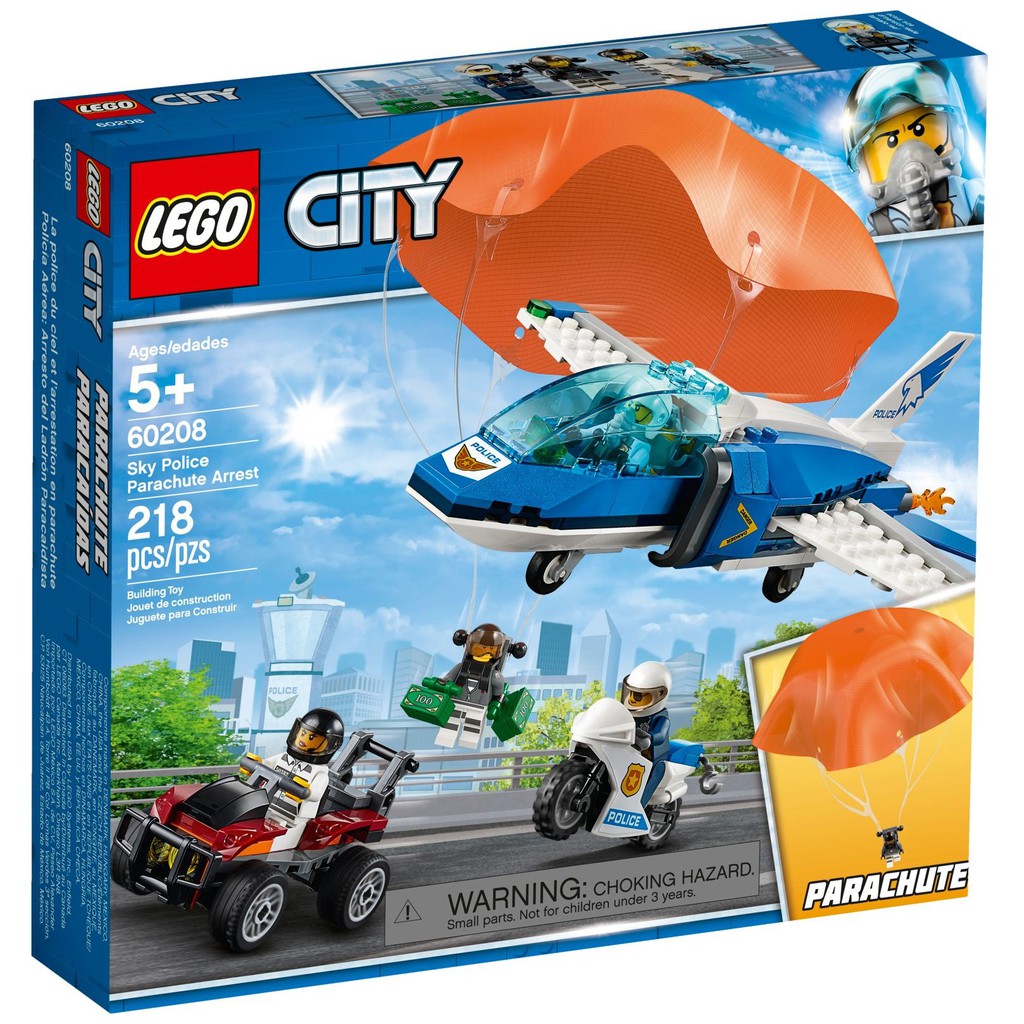 LEGO 60208 City - Truy Bắt Tội Phạm Nhảy Dù