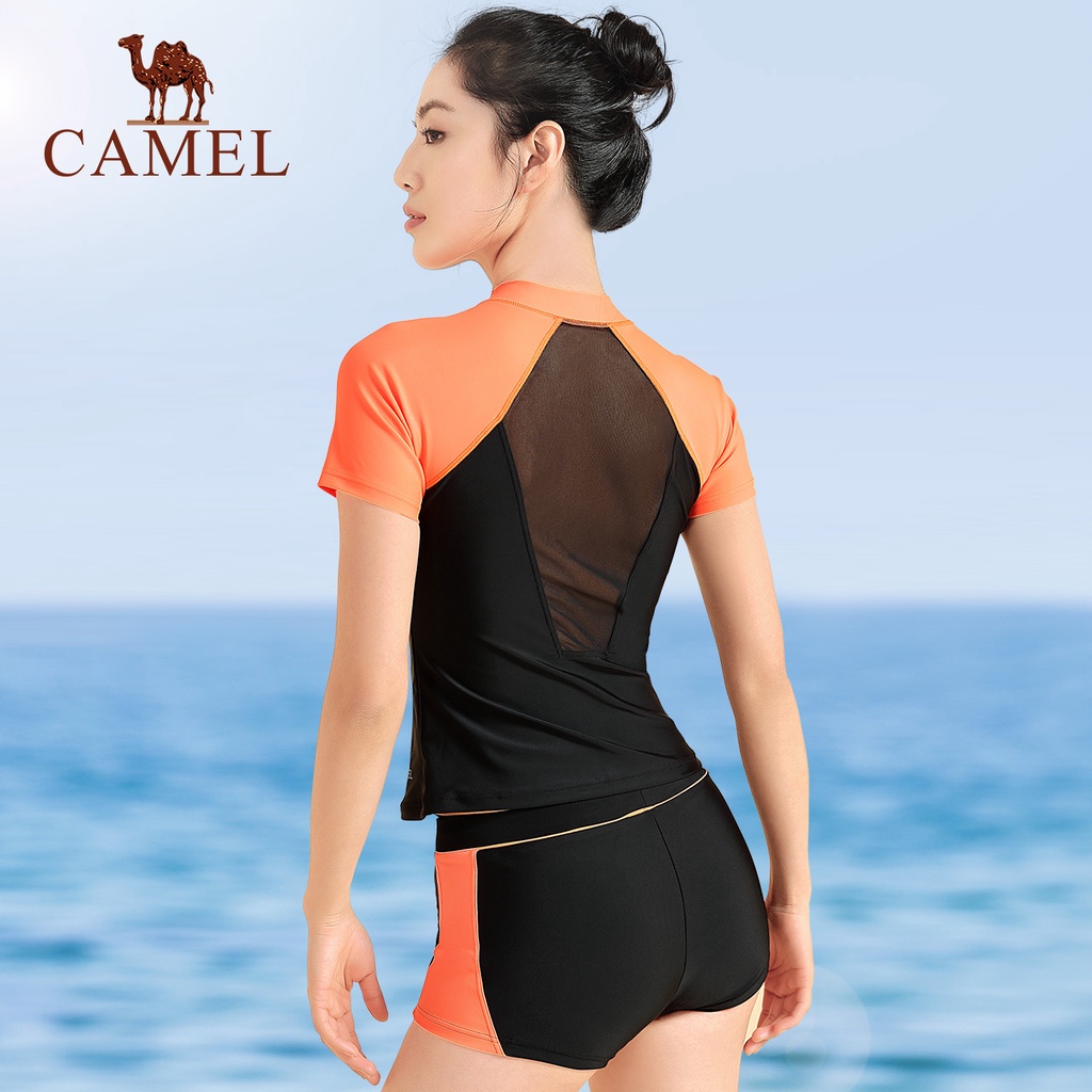 Bộ đồ bơi CAMEL hai mảnh dáng ôm che bụng quyến rũ thời trang cho nữ
