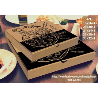 Combo 100 Hộp Đựng Bánh Pizza 3 Lớp (Mẫu Ngẫu Nhiên)