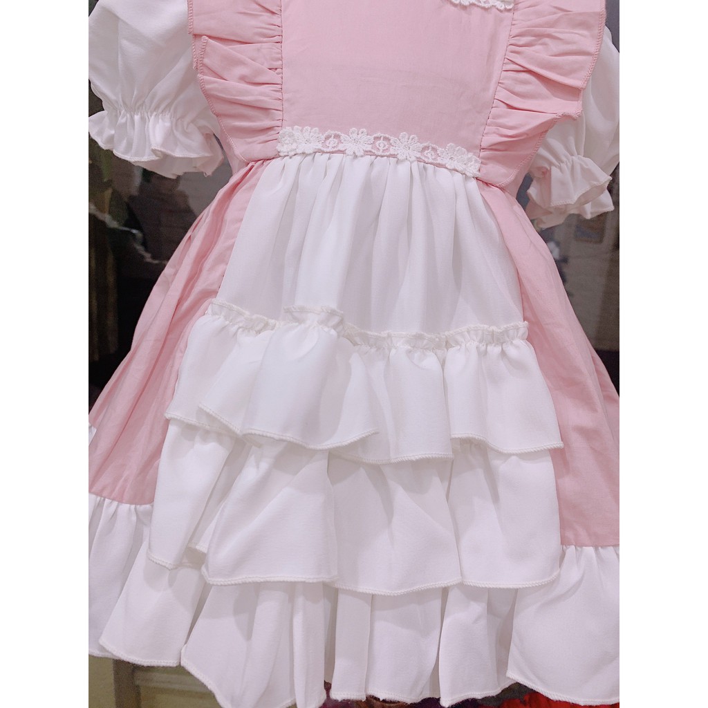 Đầm Công Chúa 💖 𝘍𝘳𝘦𝘦𝘴𝘩𝘪𝘱 + 𝘛ặ𝘯𝘨 𝘒è𝘮 𝘛𝘶𝘳𝘣𝘢𝘯 💖 Váy Xòe Bé Gái lolita Hồng - B&B SHOP KIDS