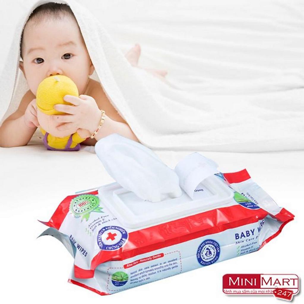 Khăn Ướt Baby Wipes 1 Gói 80 Khăn/ 80g , Khăn Không Cồn, Có Mùi Thjomw Dịu , Không Gây Kích Ứng Da, Phù Hợp Với Da Em Bé