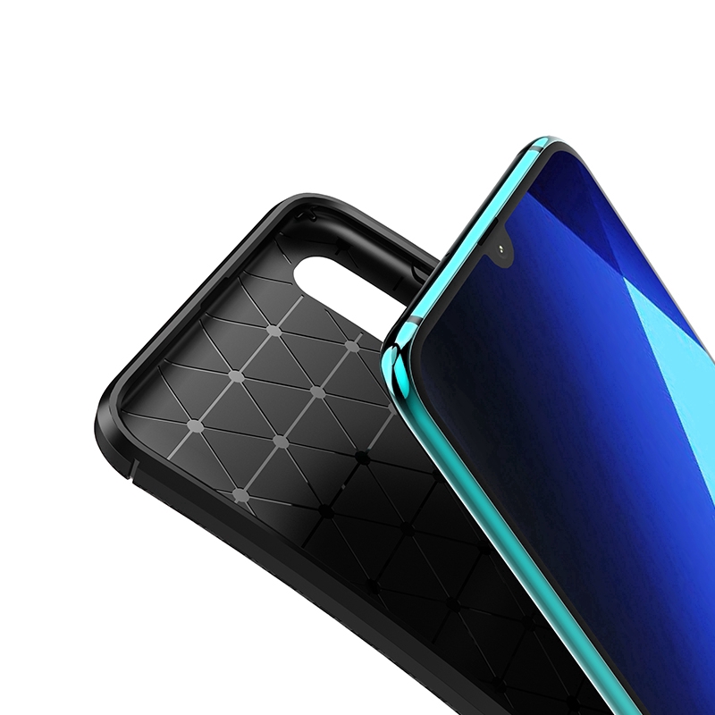 Ốp điện thoại silicone TPU phủ sợi carbon cho Samsung A70 A50 A30 A20 A40 A5 2018