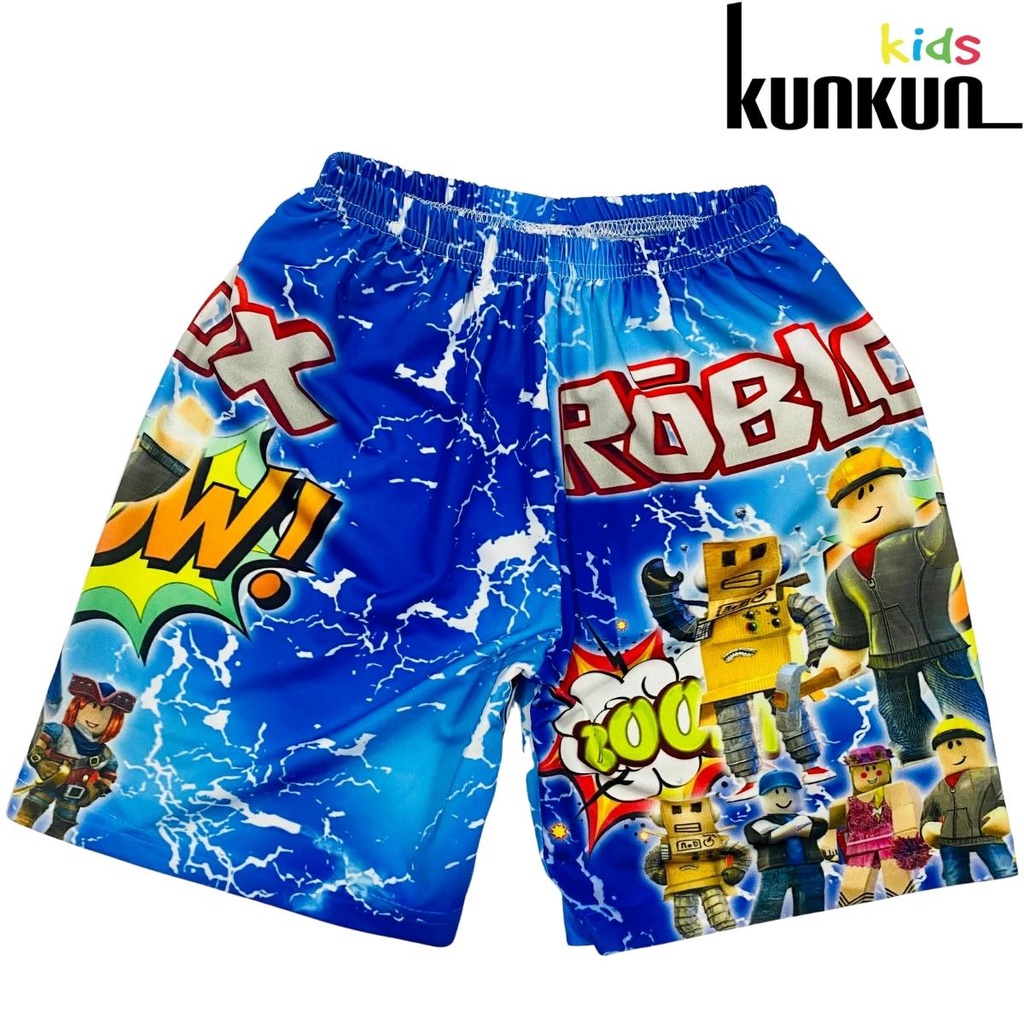 Quần áo trẻ em KUNKUN TP804 in 3d hình roblox cho bé trai size đại từ 10-60kg chất thun lạnh thoáng mát co giãn 4 chiều