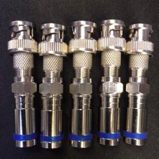 1 đầu jack bnc vặn + đuôi f5 nén xanh loại tốt