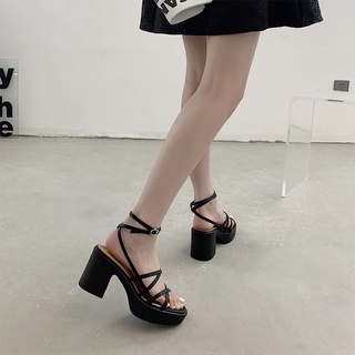 GiÀY CAO GÓT 3319 PHỐI DÂY ĐẾ CAO 7CM