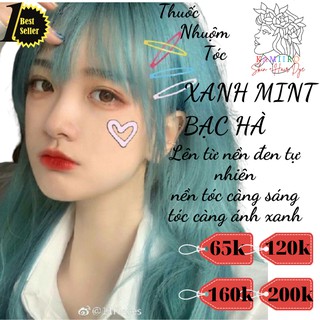 [FREE SHIP ] (PHẢI TẨY) THUỐC NHUỘM TÓC MÀU XANH BẠC HÀ , XANH LÁ CÂY NHẠT , XANH MINT KAMIIRO CHUẨN SALON CẦN TẨY