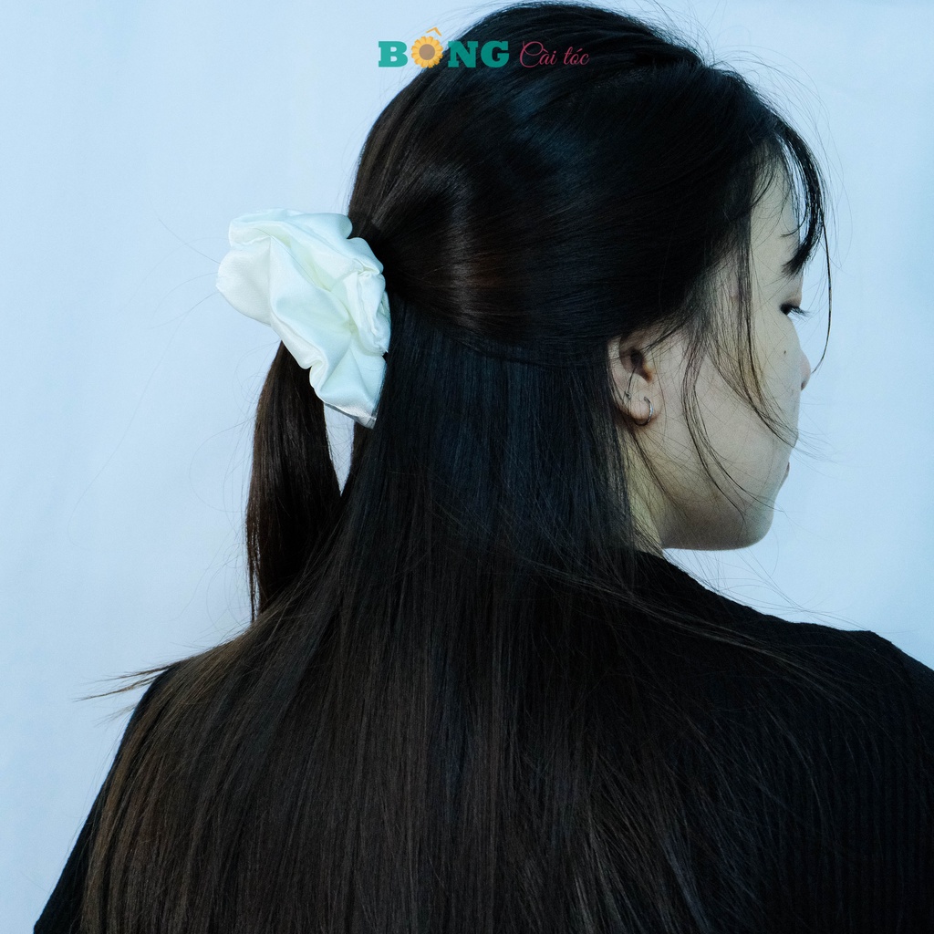 Dây buộc tóc scrunchies phi bóng đường kính 11cm SR40 - scrunchies BÔNG Cài Tóc