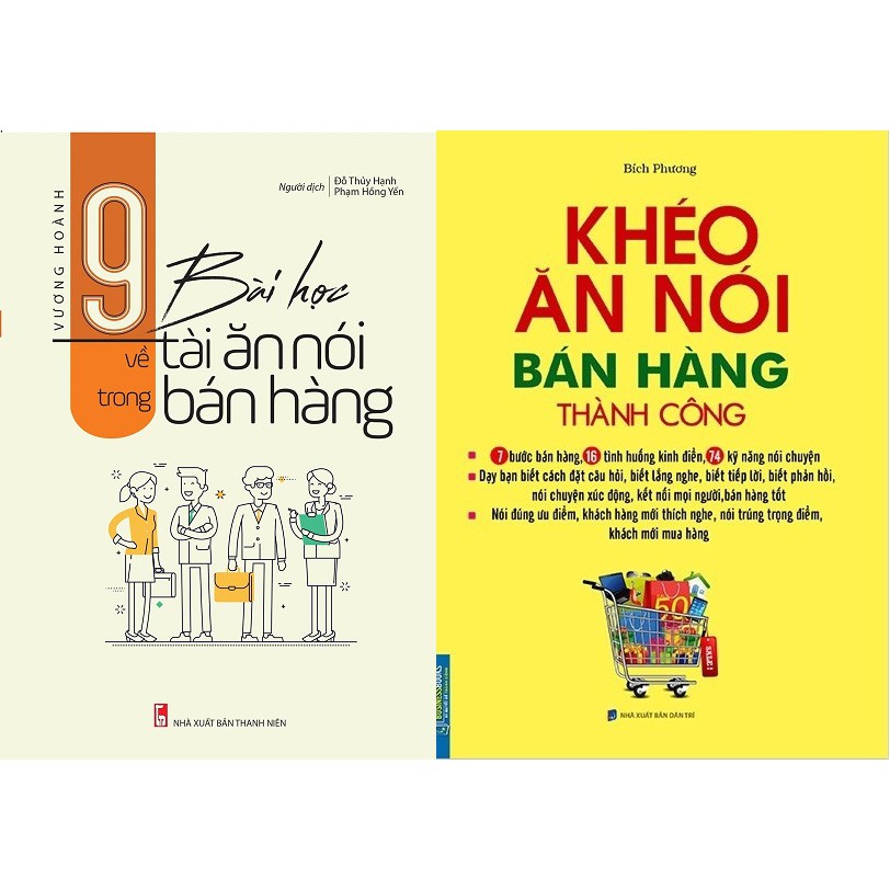 Sách - Combo 9 Bài Học Về Tài Ăn Nói Trong Bán Hàng + Khéo Ăn Nói Bán Hàng Thành Công - Tác giả Vương Hoành, Bích Phương