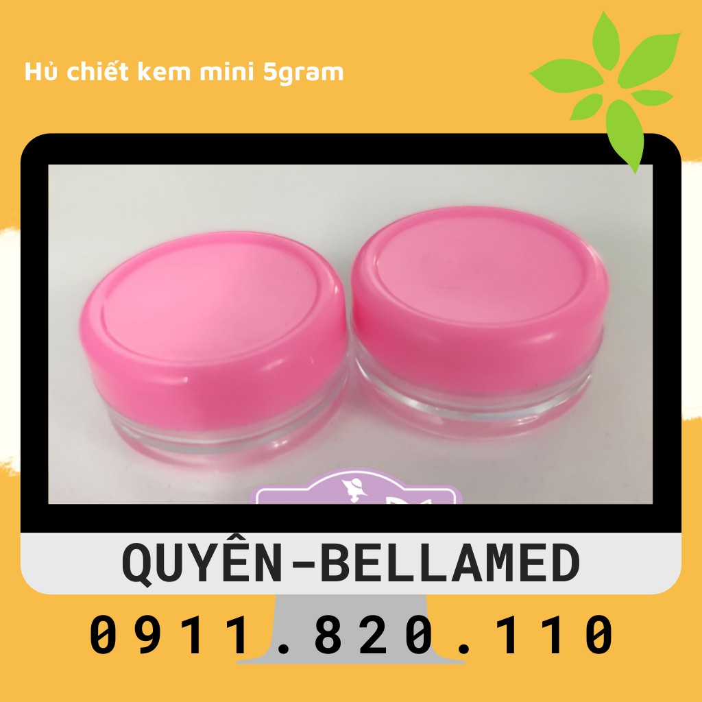 Hủ chiết kem mini 3gram tiện dụng cho spa, cá nhân