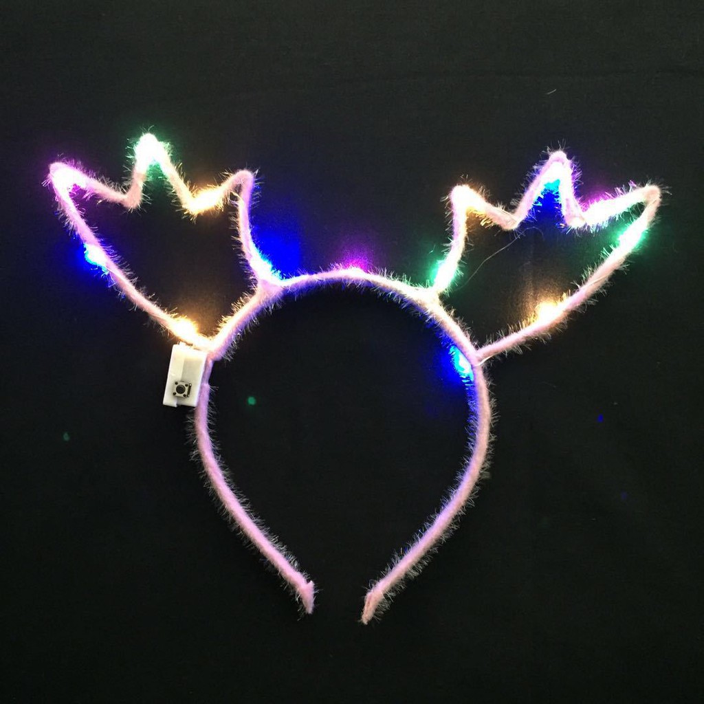Cài tóc noel hình tai huơu có đèn led,dành cho các diệp lễ,sinh nhật ,đám tiệc / Đèn trang trí Noel / quà tặng cho bé