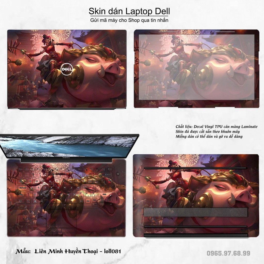 Skin dán Laptop Dell in hình Liên Minh Huyền Thoại nhiều mẫu 11 (inbox mã máy cho Shop)