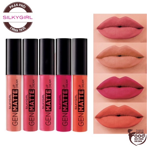 Son Kem Lì, Lên Màu Chuẩn, Nhẹ Môi Silkygirl Gen Matte Lip Cream 3.8ml