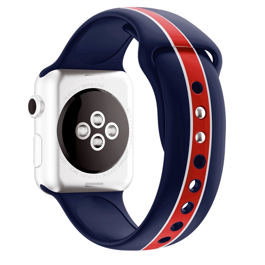 Dây Đeo Đồng Hồ Thể Thao Cho Apple Watch Series 7 6 SE 5 4 3 2 1 Kích Thước 45mm 44mm 42mm 41mm 40mm 38mm