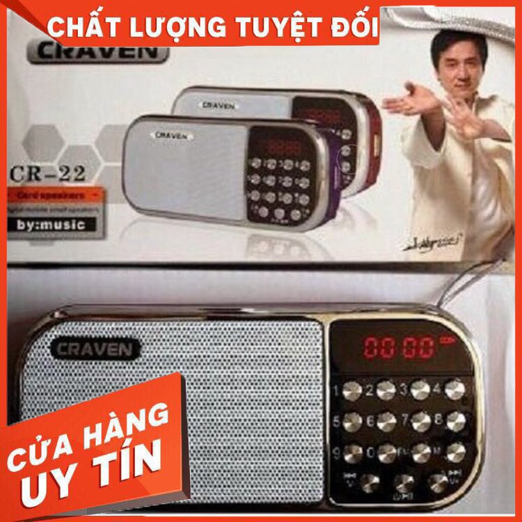 Loa Đài FM Nghe Nhạc USB Thẻ Nhớ Craven Cr-22