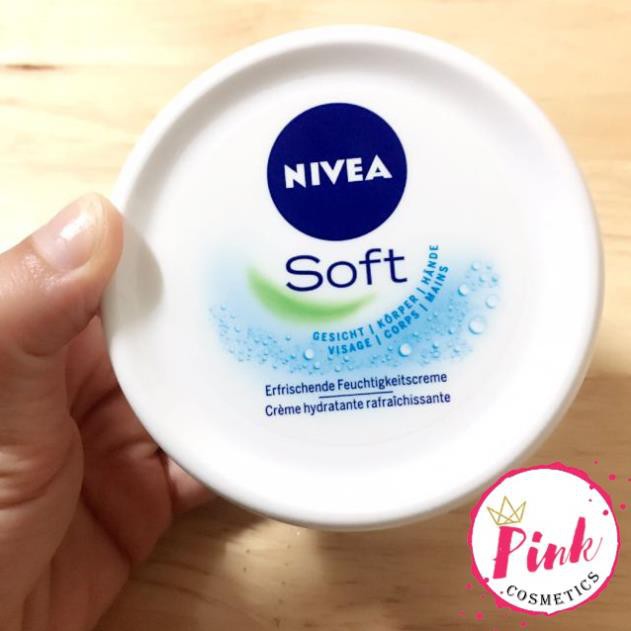 Hàng Đức- Kem Dưỡng Ẩm Nivea Soft 200ml, Kem dưỡng ẩm tránh khô nứt nẻ cho da mùa đông