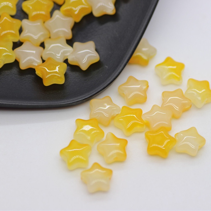 Bộ 50 Hạt Hình Ngôi Sao Năm Cánh Nhỏ 8mm Tự Làm Trang Sức