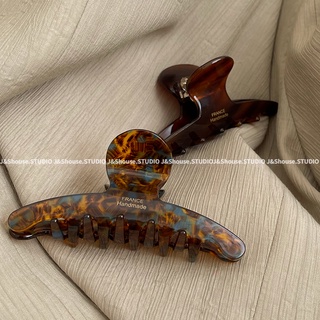 Kf490 Cao cấp cạnh darl cà phê acetate kẹp tóc kẹp kẹp phụ kiện phụ nữ