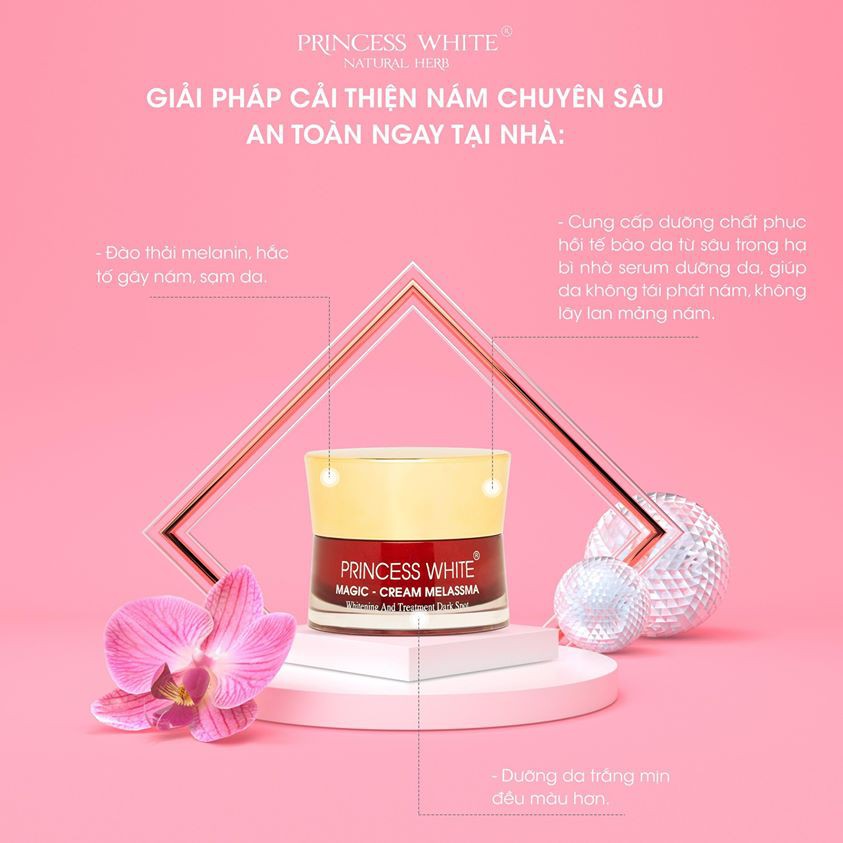 [DATE MỚI NHẤT] KEM NGỪA NÁM MAGIC PRINCESS WHITE HỘP 20G