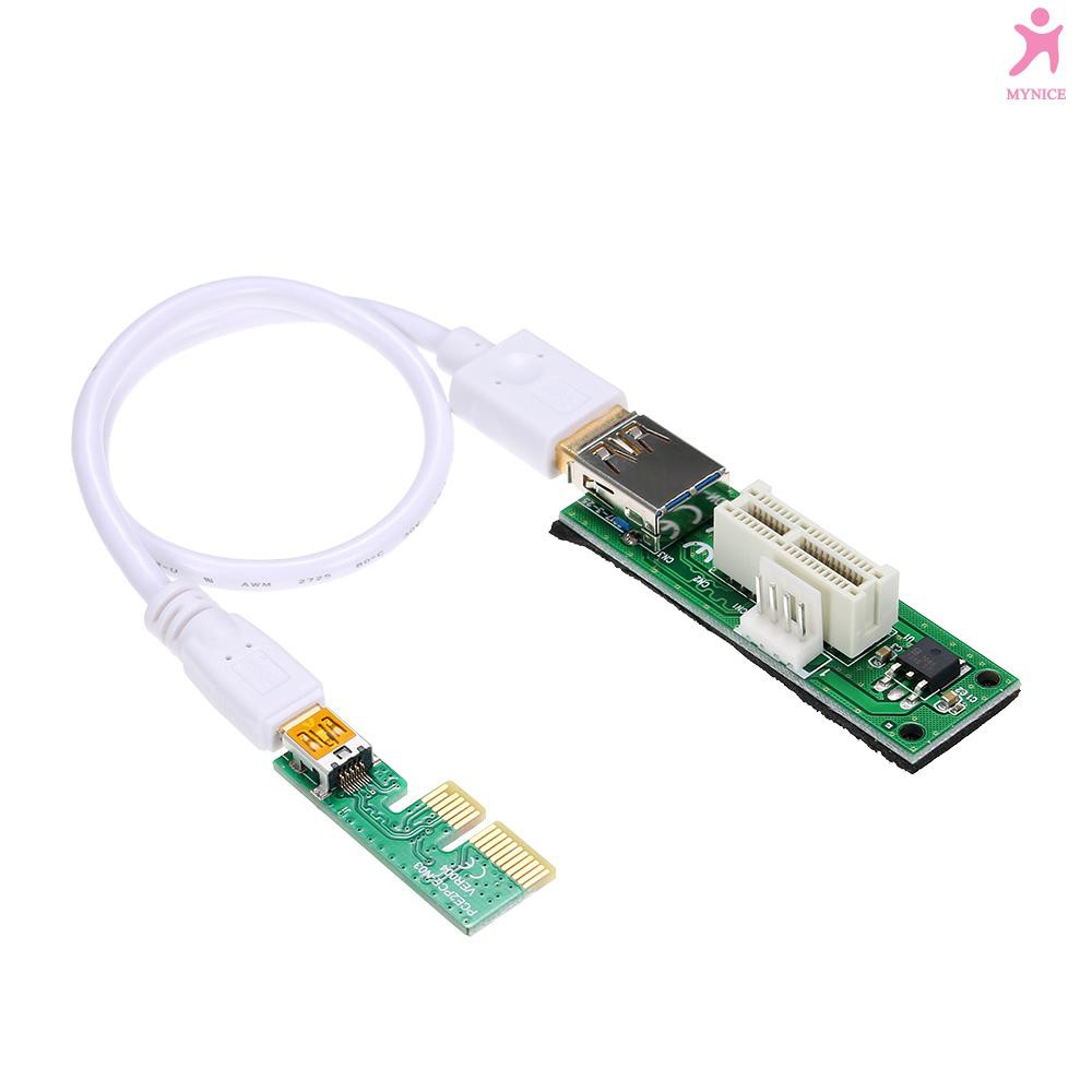 Cáp Mở Rộng Pci-e X1 Pcie 1x Mở Rộng 90 Độ Với Cáp Usb Và Sata