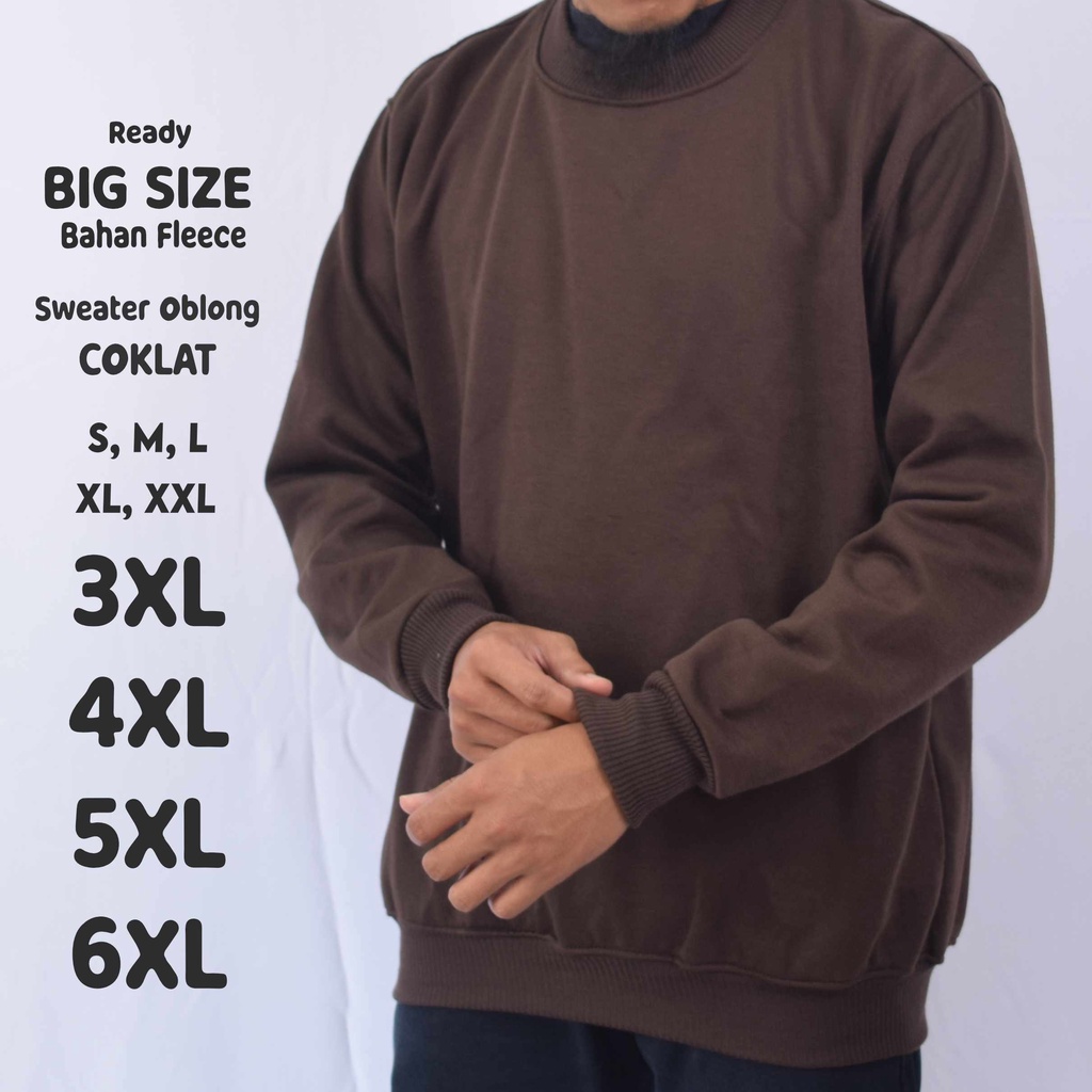 Áo Sweater Màu Nâu Cỡ Lớn S M L XL XXL 3XL 4XL 5XL 6XL Cho Nam