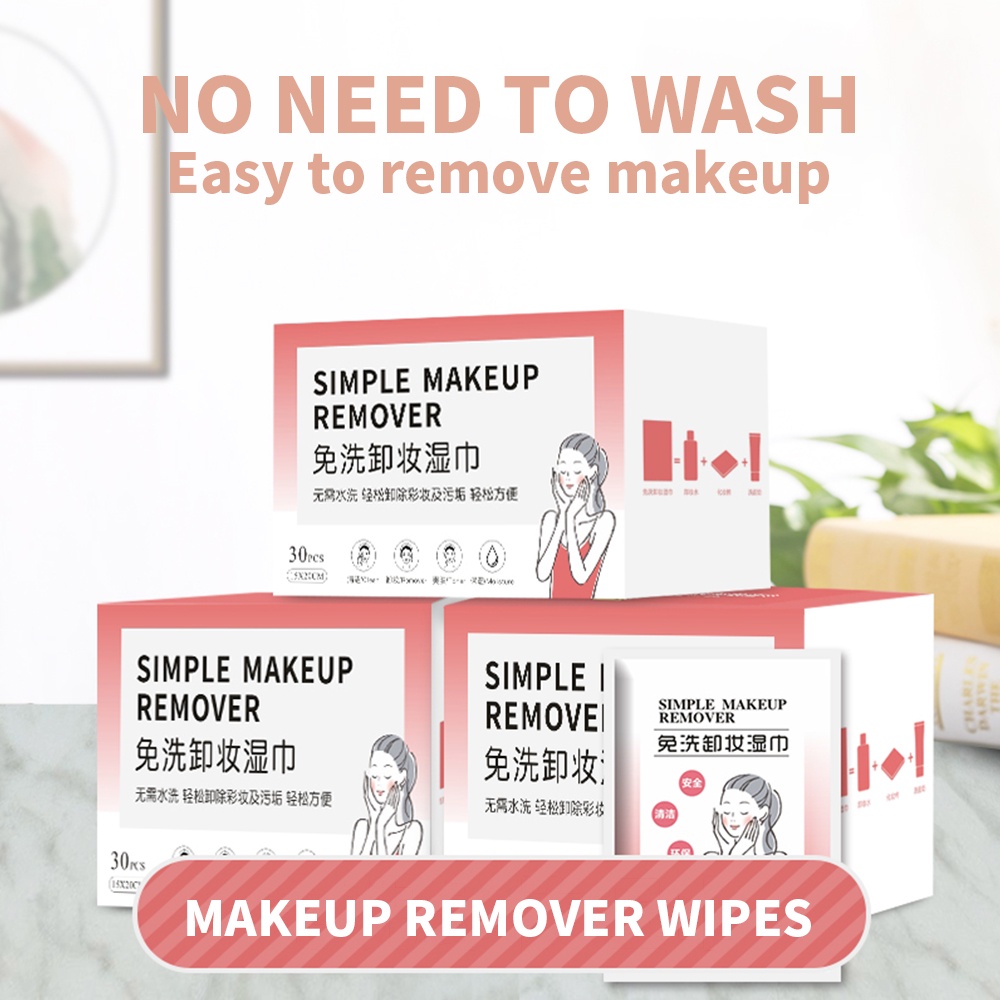 SANIYE 30 cái Khăn tẩy trang khăn ướt tẩy trang bông tẩy trang dùng một lần R1299 | BigBuy360 - bigbuy360.vn