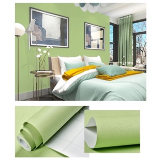 GIẤY DÁN TƯỜNG MÀU XANH CỐM SẦN
