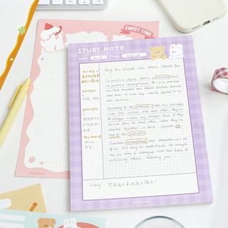 Tập 50 tờ giấy note B5 và B5 1/2 ghi chú, học từ vựng, take note dễ thương