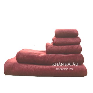 COMBO bộ khăn spa cao cấp gồm 5 khăn : 90*190cm, 70*140cm, 35*75cm, 30*50cm,  35*35cm