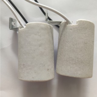 Đui đèn treo E14 E27 bằng sứ (chưa bao gồm bóng đèn)