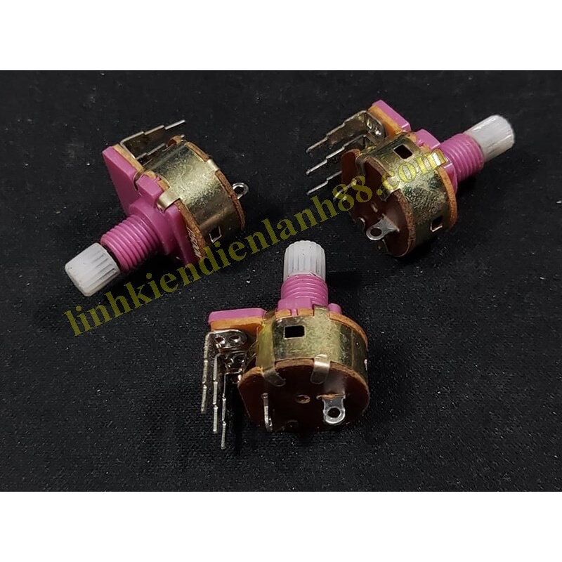 Chiết áp đơn 500K B500K trục 15mm có đệm nhựa.