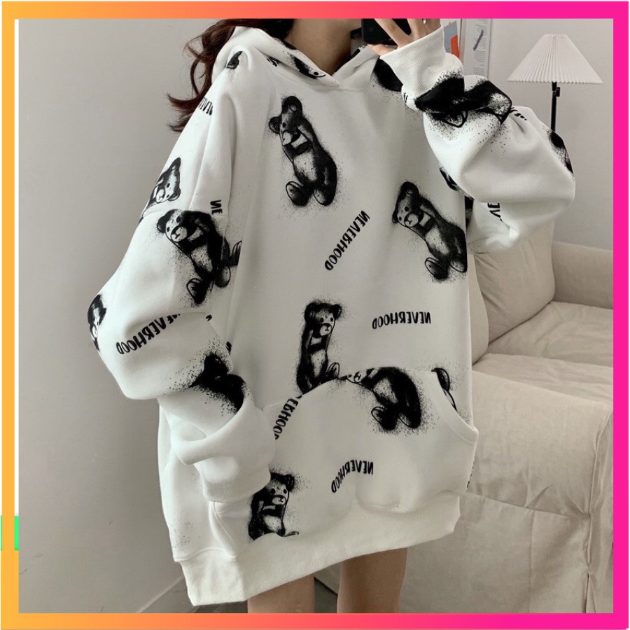 Áo Khoác Nỉ Hình Gấu Siêu Kute