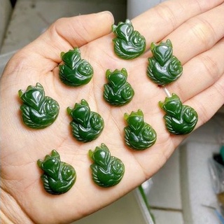 Dây chuyền mặt hồ ly ôm hoa ₫á bích