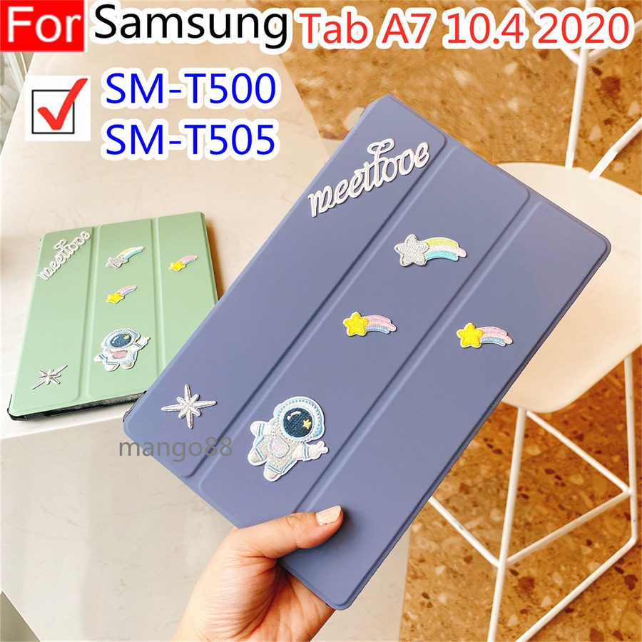 Bao da máy tính bảng nắp lật từ tính hình phi hành gia cho Samsung Tab A7 10.4 2020 SM-T505 T500