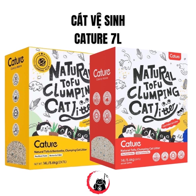 Cát vệ sinh đậu nành (tofu) CATURE túi 6 lít