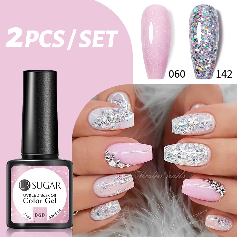Set 2 lọ gel sơn móng tay UR SUGAR nhiều màu sắc dung tích 7.5ml