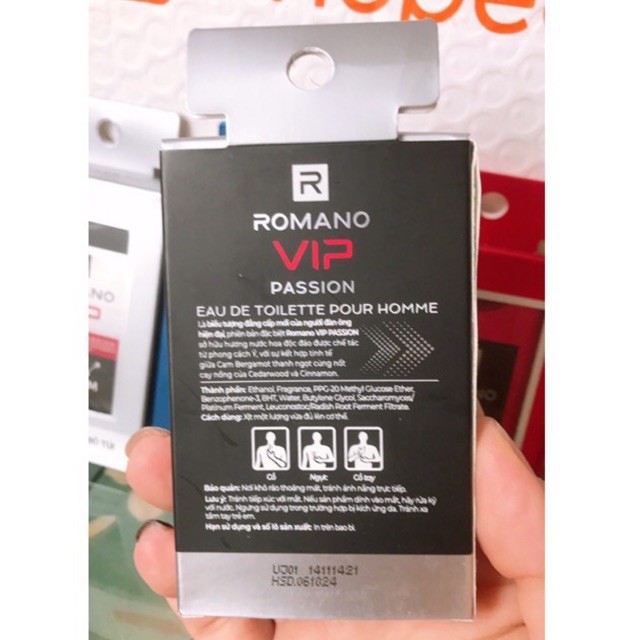 [ Hàng Mẫu ] Nước Hoa Cao Cấp Bỏ Túi ROMANO VIP Passion 18ml ( Dùng 250 lần xịt rất tiện để túi )