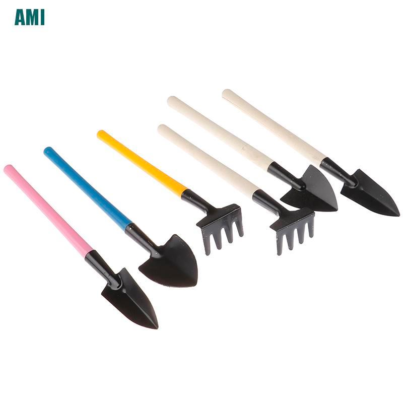 Bộ 3 dụng cụ làm vườn bằng gỗ + sắt tiện lợi