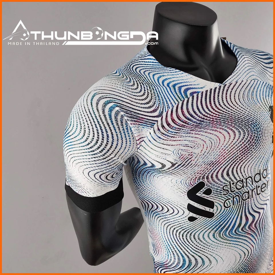 Áo Liverpool trắng sân khách 2022/2023, 2022/23 bản PLAYER Issue BODY fit cao cấp Thái Lan