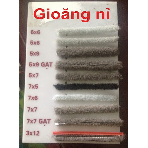 Cuộn 200m phớt lông 7x7, gioăng nỉ 7x7 ( có phim và không phim ) - Gioăng lông 7x7, Gioăng nỉ 7x7