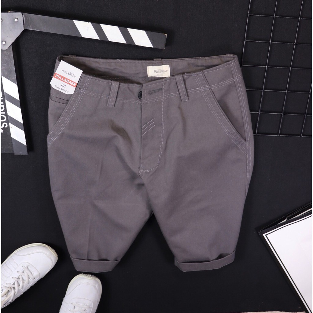 [Mã SR11JUNE5 giảm 20K đơn 50K] quần short nam vải kaki màu xám sang trọng dễ phối đồ | BigBuy360 - bigbuy360.vn