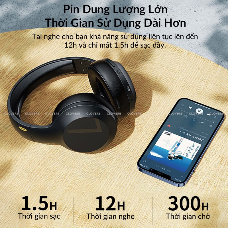 Tai Nghe Chụp Tai Không Dây REMAX RP-660HB Thiết Kế Siêu Nhẹ Kết Nối Bluetooh 5.0 Sử Dụng Liện Tục 12h Hỗ Trợ Microphone