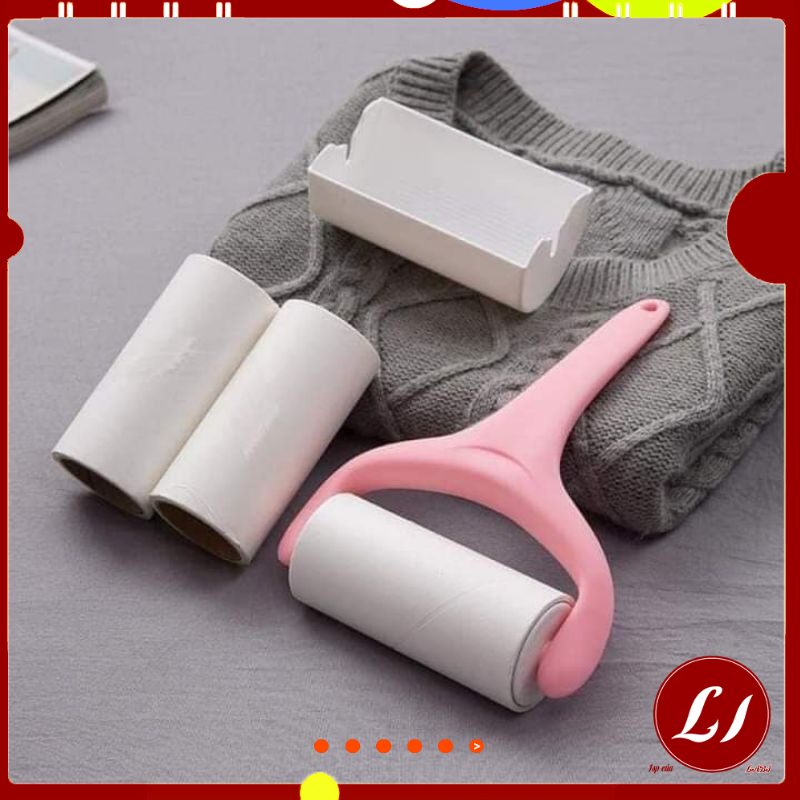 Cây lăn bụi quần áo, giường kèm 2 lõi thay dùng nhiều lần tiện lợi