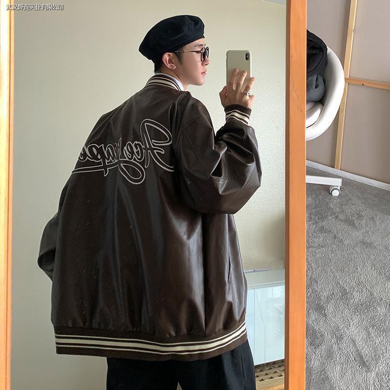 Áo khoác bóng chày Lei ngoại cỡ phong cách retro Mỹ mùa xuân thu đường phố cho nam