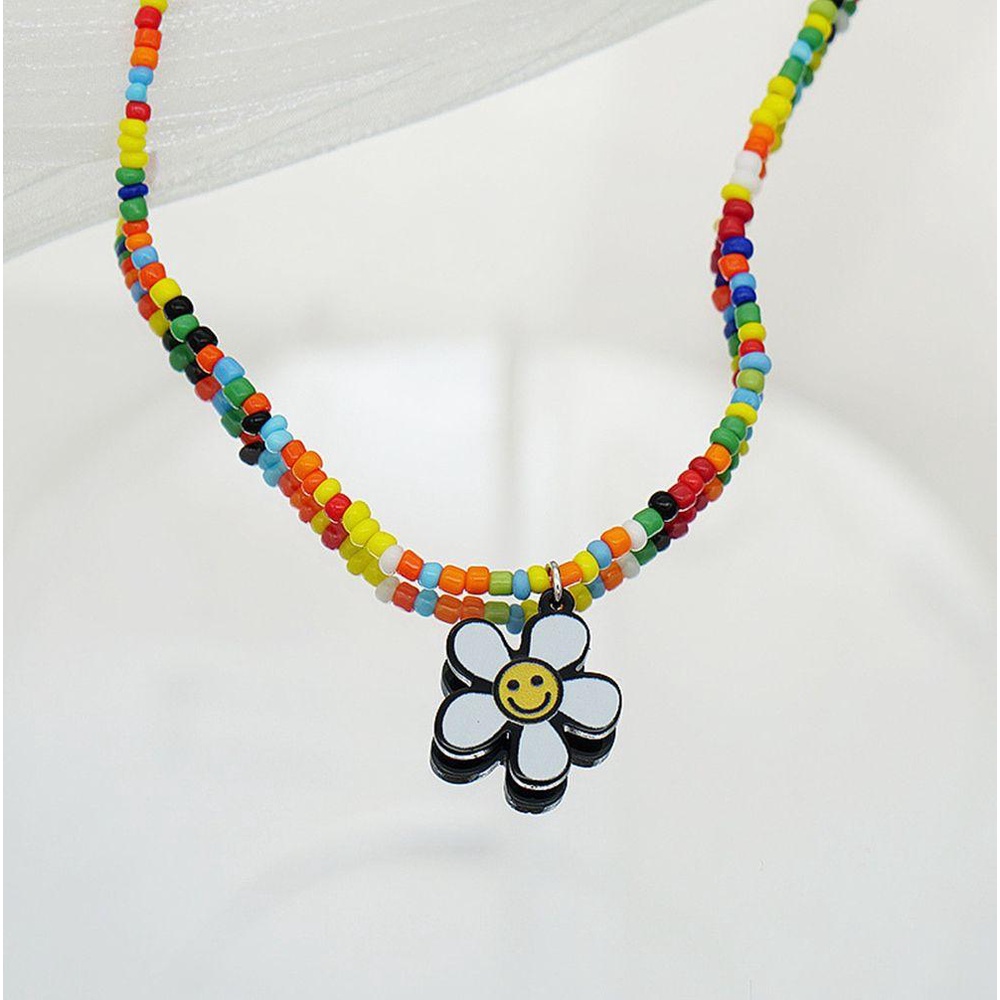 Vòng cổ Mặt Hoa Hướng Dương VANES1 Bằng Nhựa Resin Phong Cách Bohemian