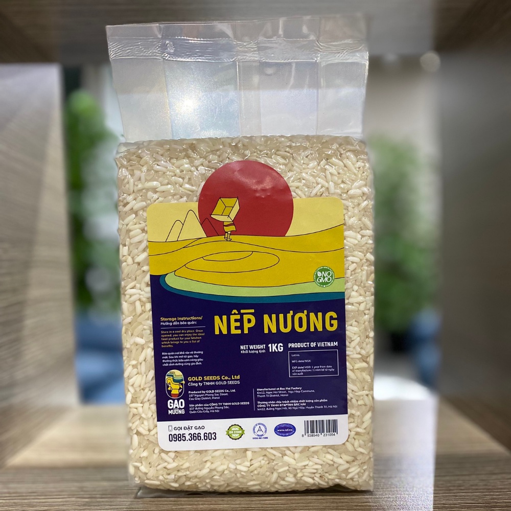 Gạo nếp nương - Gạo nếp hữu cơ đặc sản Tây Bắc thơm ngon dẻo đóng túi hút chân không vệ sinh thực phẩm